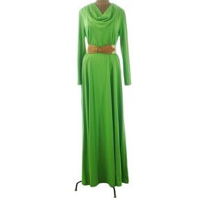 Vintage Edith Flagg 60s dress maxi, long sleeve